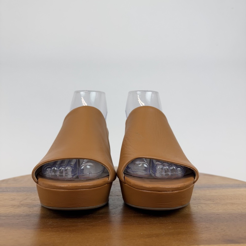 New Womens Aerosoles Cassy Brown Leather Heeled Slide Sandals Size 10 M NWOB - Picture 3 of 10